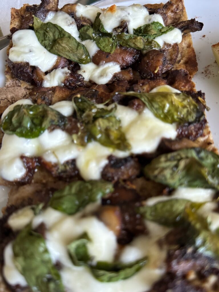 mozarella on cracker